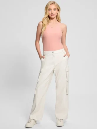 Kori Faux-Leather Cargo Pants