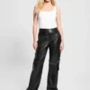 Kori Faux-Leather Cargo Pants