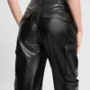 Kori Faux-Leather Cargo Pants