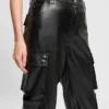 Kori Faux-Leather Cargo Pants