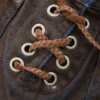 Lace-Up Straight Denim Pants