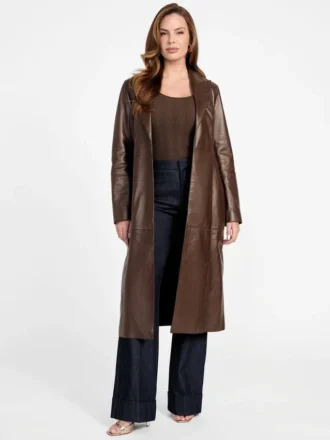 Lana Leather Trench Coat