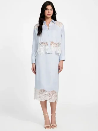 Lana Midi Lace Skirt