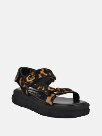Lanara Leopard Strapped Sandal