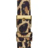 Leopard and Gold-Tone Analog Logo Watch