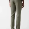 Linen-Blend Slim Pants
