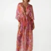Long Silk-Blend Kimono