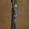 Long-Sleeve Layered Sweater Top