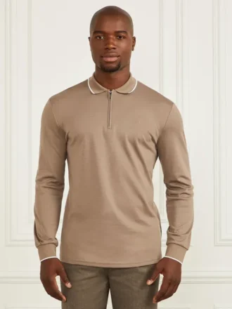Long-Sleeve Zip Polo