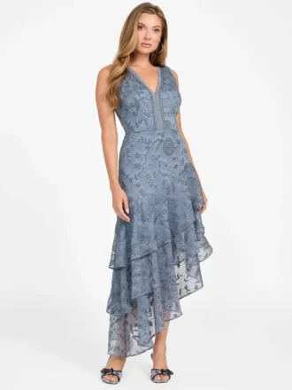 Loren Embossed Tiered Dress