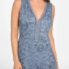 Loren Embossed Tiered Dress