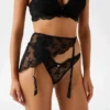 Louise Floral Lace Garter Belt