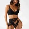 Louise Floral Lace Garter Belt