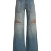 Low-Rise Wide Leg Denim Pants
