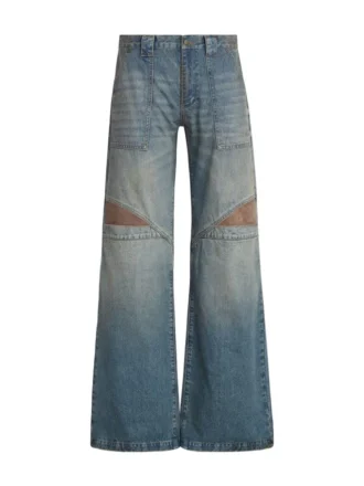 Low-Rise Wide Leg Denim Pants