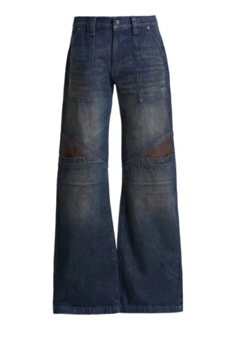 Low-Rise Wide Leg Denim Pants
