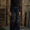 Low-Rise Wide Leg Denim Pants