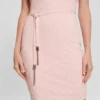 Lucia Belted Wavy Sweater Dress