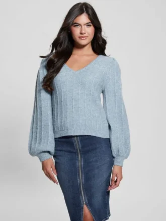 Madeline Textured V-Neck Sweater