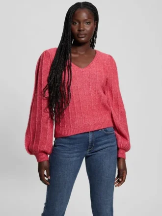 Madeline Textured V-Neck Sweater
