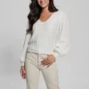 Madeline Textured V-Neck Sweater