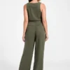 Madelyn Sleeveless Twill Jumpsuit