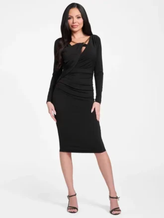Marciano Draped Midi Dress