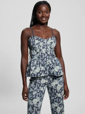 Margaux Floral Denim Corset