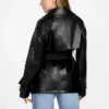 Marika Faux-Leather Short Trench Coat