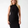 Marti Initial Mock-Neck Dress