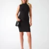 Marti Initial Mock-Neck Dress