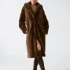 Maya Longline Faux-Fur Coat