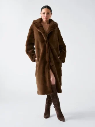 Maya Longline Faux-Fur Coat