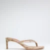 Mayan Rhinestone Thong Strap Heels