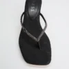 Mayan Rhinestone Thong Strap Heels
