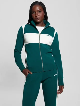 Michela Color-Block Sweater Jacket