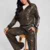 Mini Sequins Zip-Up Sweatshirt