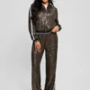 Mini Sequins Zip-Up Sweatshirt