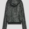 Mini Sequins Zip-Up Sweatshirt