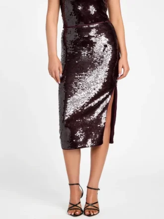 Misty Sequin Midi Skirt
