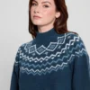Mock-Neck Wool-Blend Pullover Sweater