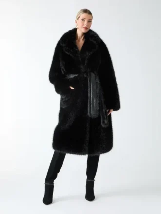 Molly Faux-Fur Wrap Coat