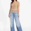 Moto Printed V-Neck Tee