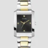 Multi-Tone and Black Square Analog Watch