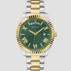 Multi-Tone and Green Analog Watch