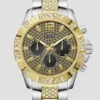 Multi-Tone and Rhinestone Multifunction Watch