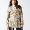 Natalie Printed Short Trench Coat