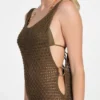 Open-Knit Crochet Mini Dress