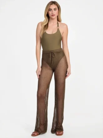 Open-Knit Crochet Pant