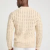Open-Knit Polo Sweater